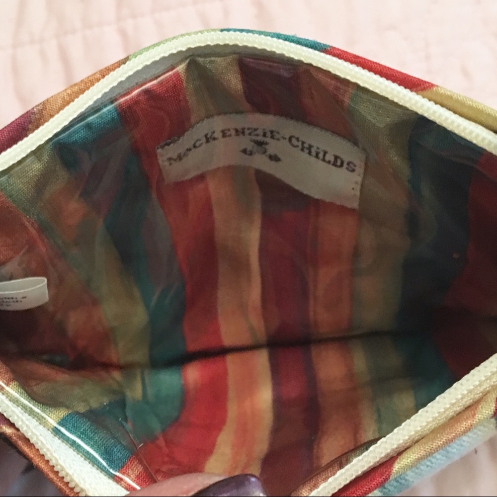 *sold Mackenzie Childs Makeup Case Courtly Check - Picture 4 of 5
